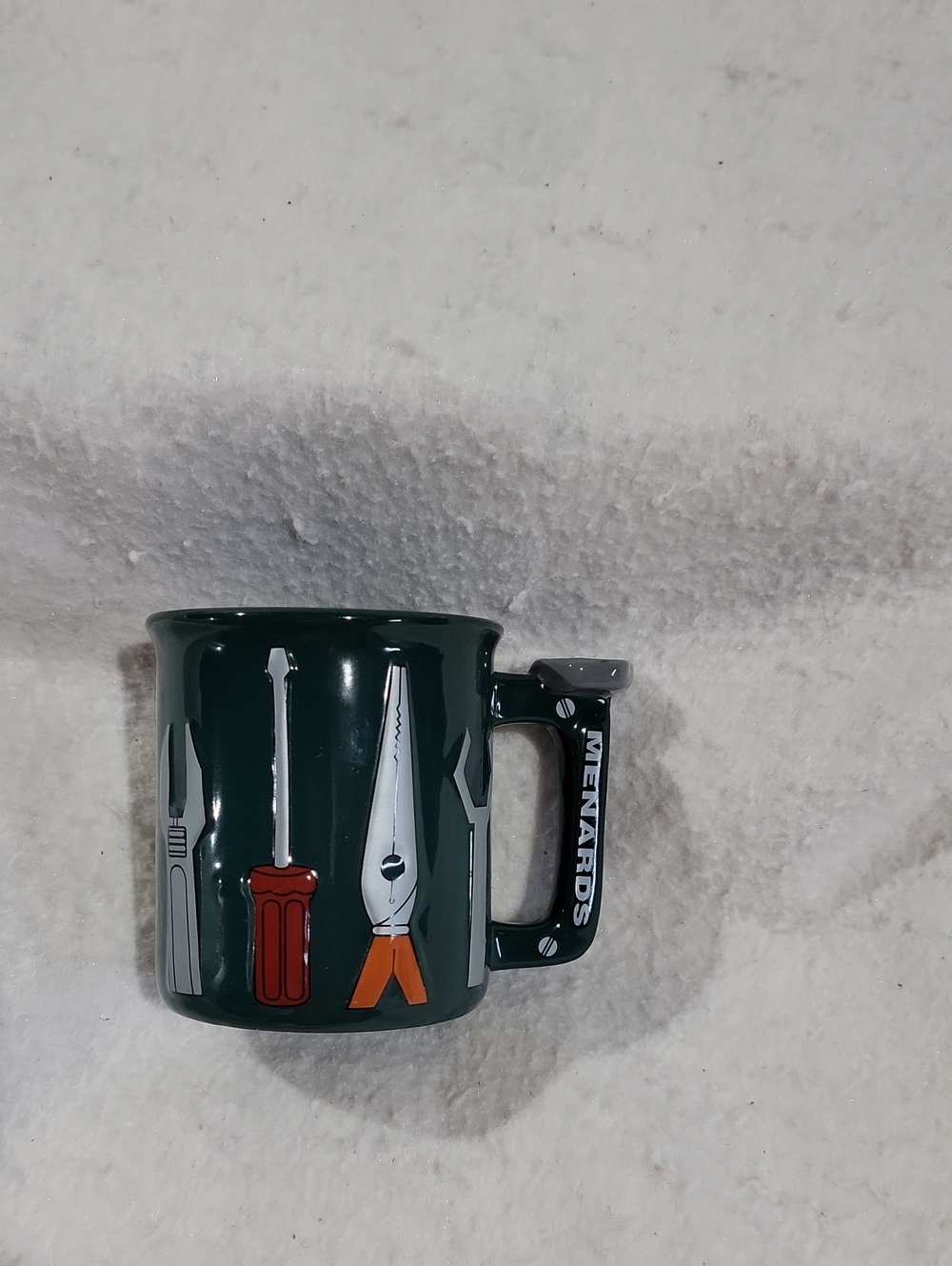 Menards Promotional Green Raised Tool Graphic Coffee Mug
